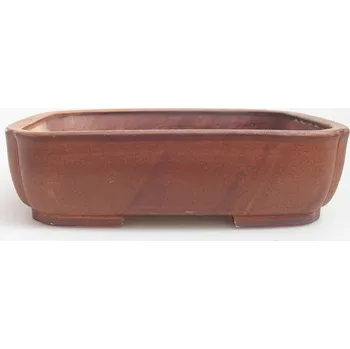 Květináč Keramická bonsai miska 18 x 14,5 x 4,5 cm hnědá 109961