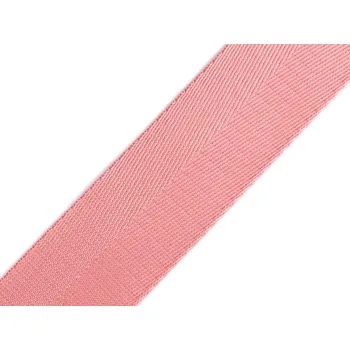 Hladký oboustranný popruh s leskem šíře 38 mm METRÁŽ - 4 pudrová