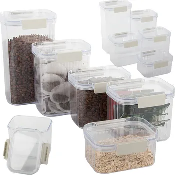 Dóza na potraviny Household LUXBOX / Průhledná pětidílná sada luxusních dóz na potraviny