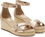 Sandály Tommy Hilfiger Flag Metallic Mid Wedge Espad FW0FW08810 Béžová 40
