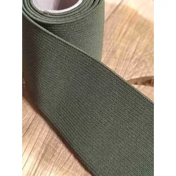 Textilie Pruženka hladká šíře 50 mm tkaná 0,8 m barva khaki