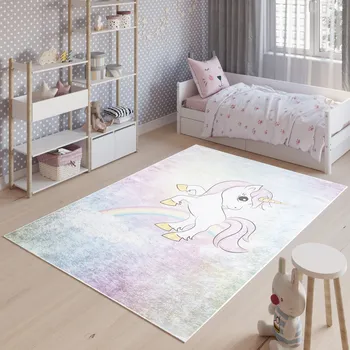 Koberec Dětský koberec Emma Kids - veselý jednorožec - multicolor Rozměr koberce: 160x230 cm