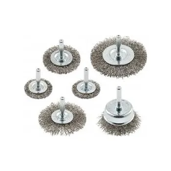 Drátěný kartáč HOEGERT Kruhový kartáč 6 ks, 37, 50, 62,75mm, ocel