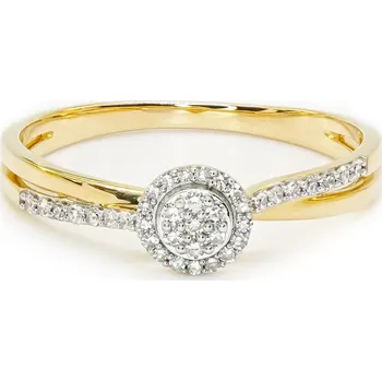 Prsten Prsten ze žlutého zlata s diamanty JR11581Y17