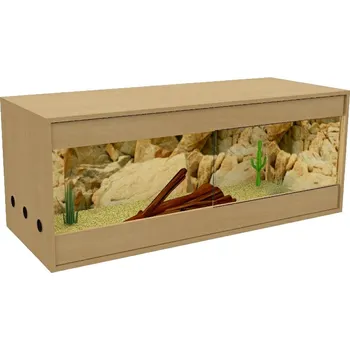 Terárium Drewstyl dřevěné terárium 100x50x50 cm dub