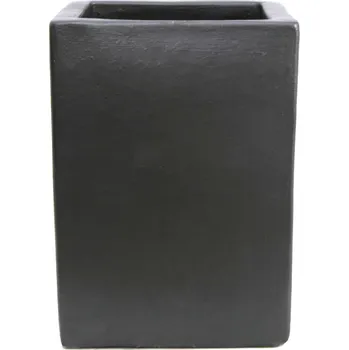 Květináč Plain Square Anthracite V 50 cm / D 36 cm