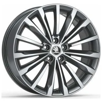 Disk Škoda Superb III.: 19" disk z lehké slitiny Trinity - antracitový, leštěný