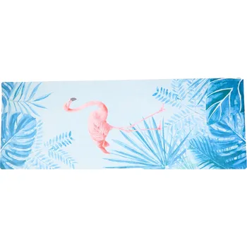 podložka na cvičení Jógová podložka cestovní modrá - "Plameňák"