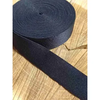 Textilní guma Pruženka saténová / ramínková šíře 20 mm barva černá