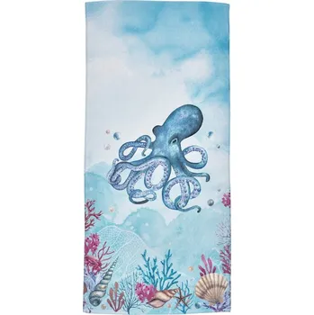 Modrá bavlněná plážová osuška 76x160 cm Octopus – Catherine Lansfield ID_1747204