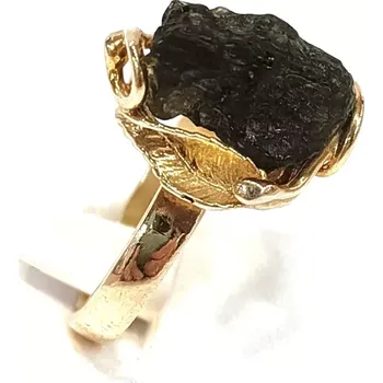 Prsten Stříbrný prsten s vltavínem VPE107