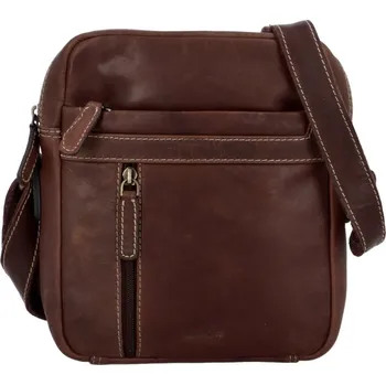 DIVILEY Pánská kožená taška přes rameno Florian hnědá