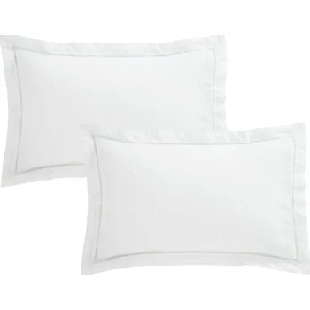 Povlečení Bavlněný povlak na polštář 50x75 cm Lottie Floral Embroidery – Bianca ID_1744362