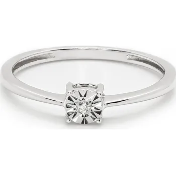 Prsten Zásnubní prsten z bílého zlata s diamantem MR32090W11