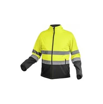 pracovní bunda HOEGERT EXTER výstražná softshellová bunda žlutá 3XL (58)