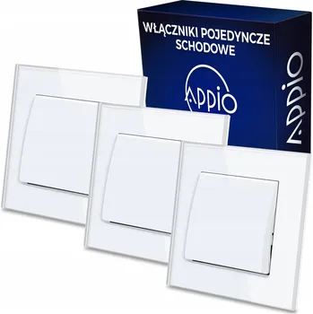 vypínač 3x Křížový schodišťový vypínač jednoduchý zapuštěný skleněný vypínač APPIO