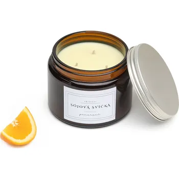 Svíčka Sójová svíčka Pomeranč 500ml