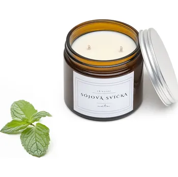 Svíčka Sójová svíčka Máta 250ml