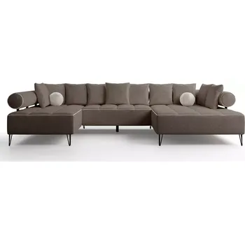 Sedací souprava Sedací souprava Vivienne U, hnědá (lambi 4)