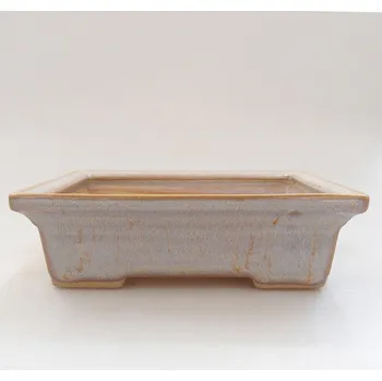 Květináč Keramická bonsai miska 13 x 10 x 4 cm šedá 132124