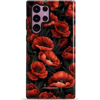 Pouzdro na mobilní telefon Odolný obal Mobiwear Elite Pro - Samsung Galaxy S22 Ultra - EP45E Temné červené květy - VÝPRODEJ (Odolné pouzdro, obal kryt Mobiwear Elite Pro - maximální ochrana mobilu, zesílené hrany, přesné výřezy, pohodlné držení, odolná grafika, kvalitní materiály)