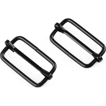 Posunovač na popruhy šíře 25 mm, barva 6 černý lak