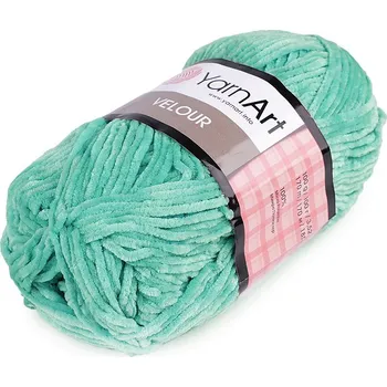 Příze Pletací žinylková příze Velour 100 g, barva 9 (864) tyrkysová