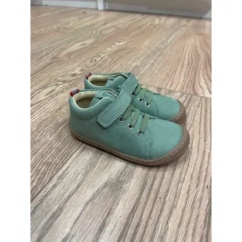 Dívčí polobotky Barefoot tenisky - Bonny Leather OLIVE, KOEL4kids Velikost: 24