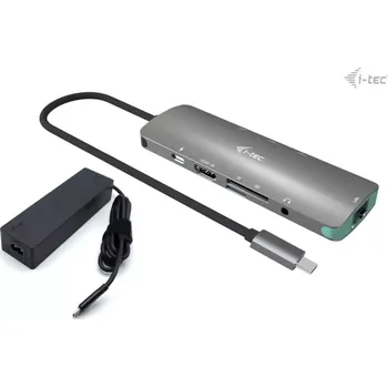 Příslušenství pro notebook i-tec USB-C Metal Nano Docking Station 4K HDMI LAN, Power Delivery 100 W + Charger 100W (bundle)