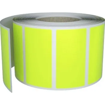 Speciální papír Samolepící etikety 100mm x 50mm, papír signální žlutá, 1000 et/kot. (cena za 1000 ks)