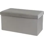 Světle šedý sametový taburet Estela – Casa Selección ID_1707734