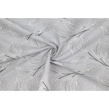 Bavlna režná stříbrné listy
