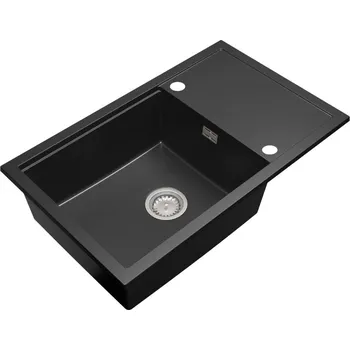 Granitový dřez Gamma Advance 8050, 1-komorový granitový dřez 800x500x210 mm, černá, GMA-ZLE000146