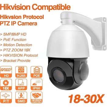 Bezpečnostní kamera IP Otočná Síťová Kamera 4K POE IR100m 30x Zoom Slot mSD 128GB Audio