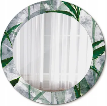 Zrcadlo Moderní Zrcadlo Kulaté Tropické listy 60 cm