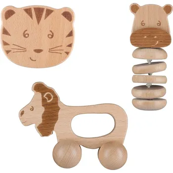 Dřevěná hračka bebeconfort Sada dřevěných hraček, 3dílná