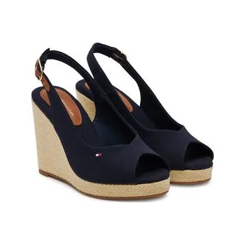 Dámské baleríny Espadrilky Tommy Hilfiger Flag High Wedge Espad Slingback FW0FW08597 Tmavomodrá 42