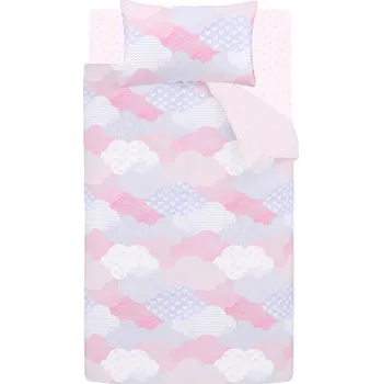 Povlečení Růžové dětské povlečení na jednolůžko z mikrovlákna 135x200 cm Soft as a Cloud – Catherine Lansfield ID_1747412