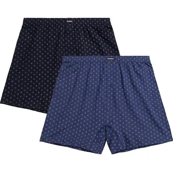 Pánské spodní prádlo Sada 2 pánských trenýrek s jemným vzorem Atlantic 2MBX-069 A'2 M-3XL Velikost: M, Barva: modrá/tmavě modrá