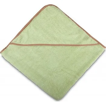 SVITAP sleepwell Froté osuška s kapuckou 100x100cm, zelená s béžovým lemem