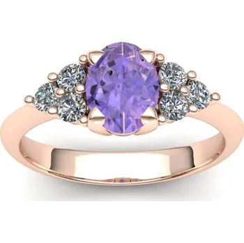 Prsten Dámský prsten s tanzanitem a brilianty PK20014 Materiál: Červené zlato 14kt, Velikost: 60