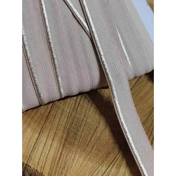 Textilie Lemovací pruženka / ramínková šíře 11 mm s výpustkem barva béžová