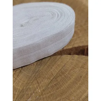 Textilní guma Lemovací pruženka půlená šíře 14 mm barva bílá