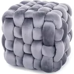 TABURET FARIS VELVET ŠEDÝ