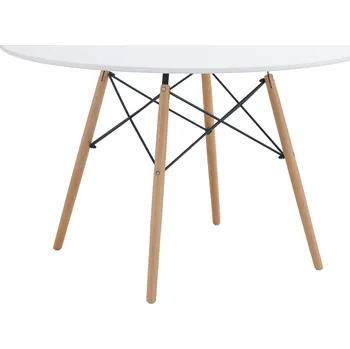 Jídelní stůl Vikio Jídelní stůl bílá matná buk průměr 120 TJS107D120