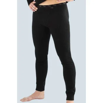 Pánské termo spodky Pánské spodky Merino 86002P - černá šedá - XXL