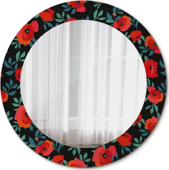Zrcadlo Zrcadlo na Líčení Nástěnné Červený mák 60cm