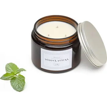 Svíčka Sójová svíčka Máta 500ml