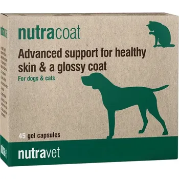NUTRAVET Nutracoat for dogs & cats 45kaps - Podpora zdravé kůže a lesklé srsti