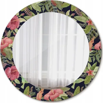 Zrcadlo Zrcadlo se skleněným fotorámečkem Květy ibišku 60